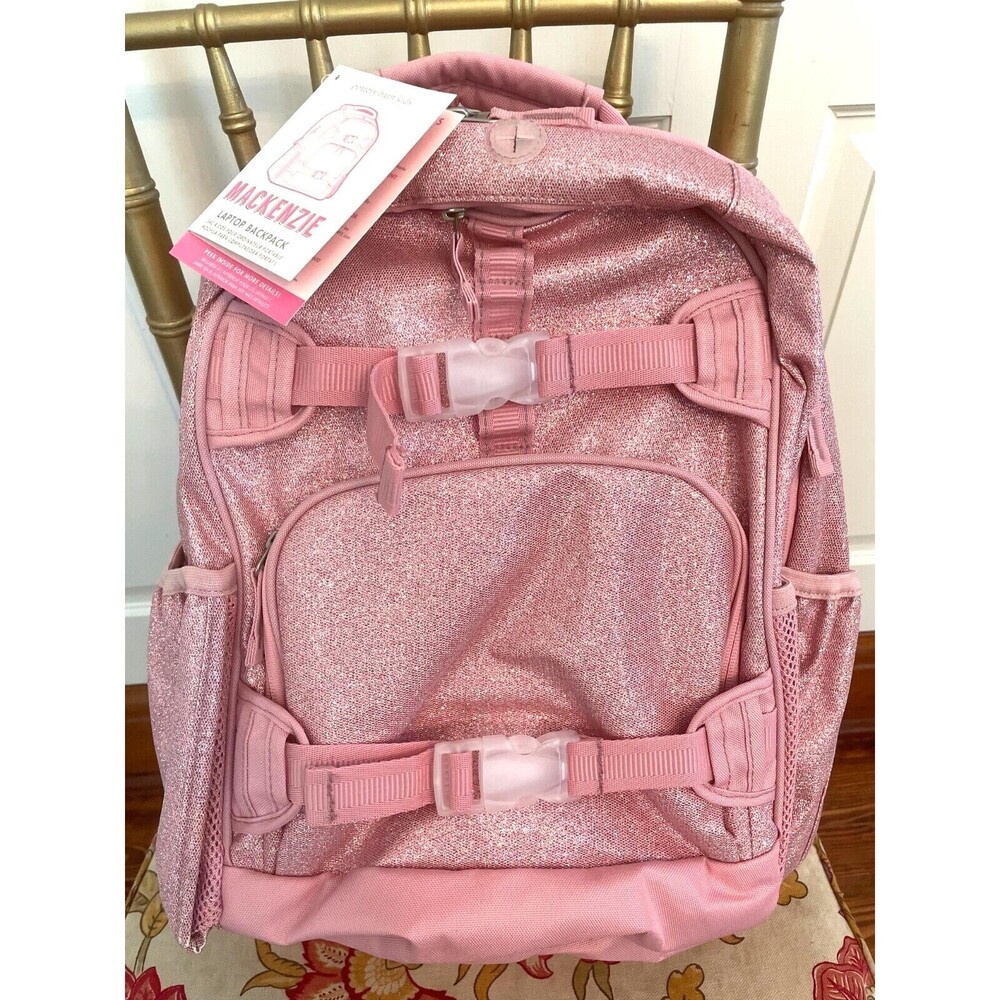 School Pottery barn kids LARGE BACKPACK LUNCH WATER Glitter Floral Bag Travel . - Picture 14 of 16